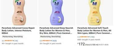 parachute body lotion 600ml at 172