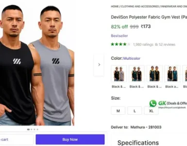 polyester fabric gym vest pack of 2 173