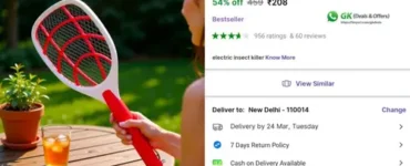 rechargeable mosquito racket at 208