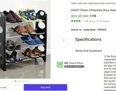 Shoe Stand (4 Shelves) @ ₹178 4 shoe stand 4 shelves 178