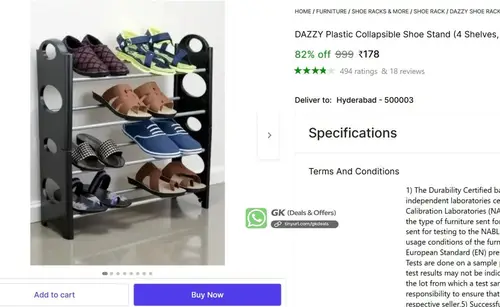 shoe stand 4 shelves 178