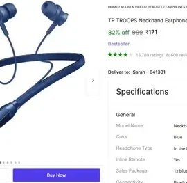troops bluetooth neckband 171