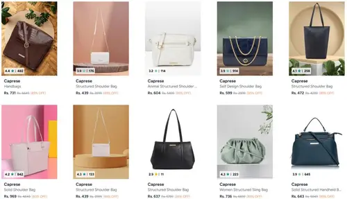 up to 89 off on caprese bags