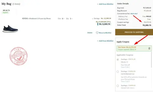 upto 70 off on adidas shoes