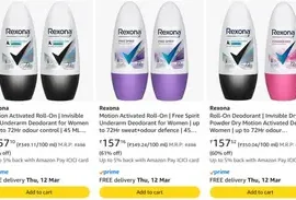 upto 70 off on rexona underarm roll on