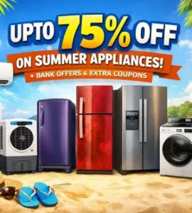 upto 75 off on summer appliances bank offer extra coupons