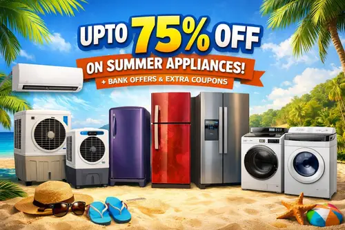 upto 75 off on summer appliances bank offer extra coupons