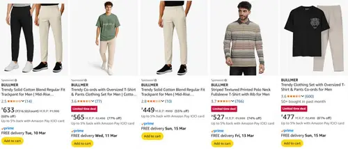 upto 84 off on bullmer clothing