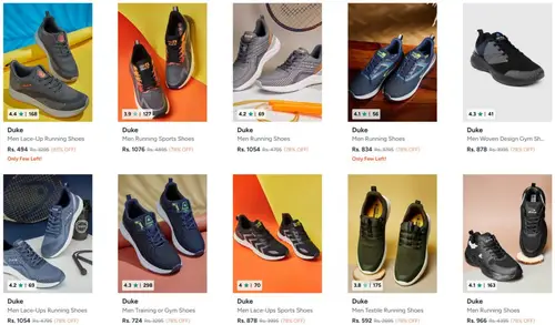 upto 85 off on duke sports shoes