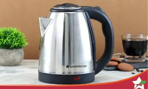 wonderchef crescent electric kettle 1800w with stainless steel
