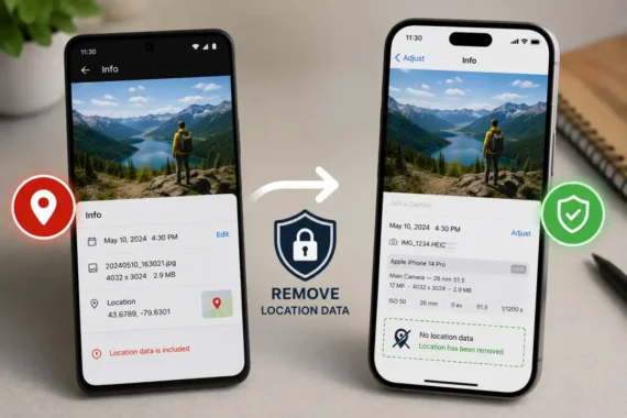 3 Easy Way to Remove Photo Location Data Before Sharing on Android and iPhone 2 remove photo location data before sharing preview